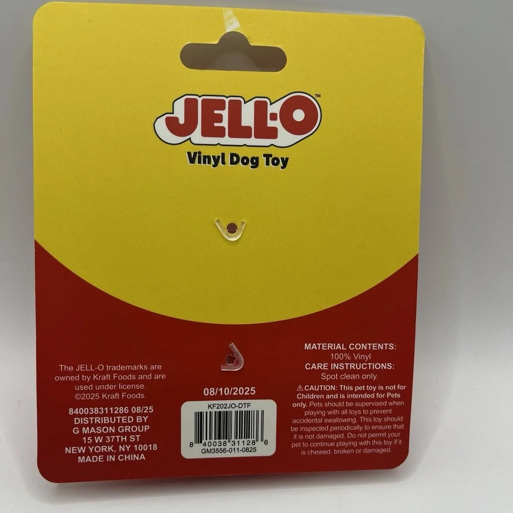 🐶 NWT Lot of 4 Squeaky Dog Toys Jell-O Heinz Jolly Rancher Kool-Aid 🐶